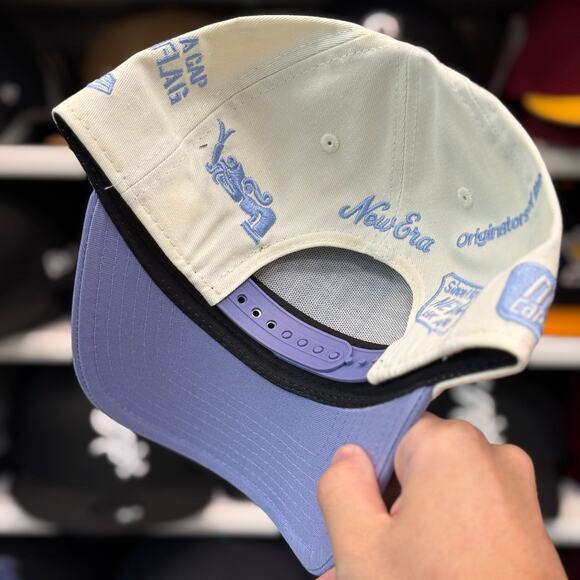 New Era Mexico WBC 'NE Anniversary' A-Frame 9FIFTY Snapback Creme/Lavender - Picture 5 of 5